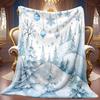 A 2D Winter Snowy Pine Forest Themed Flannel Blanket, a Soft High-definition Digital Print Cooling Blanket Suitable for All Seasons! Made of Soft and 