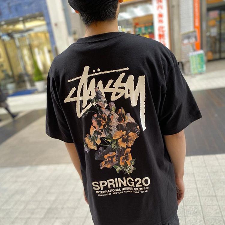 Stussy SS20 Letter Bouquet Print T-Shirt Unisex T-Shirts Black 1904565-BLK