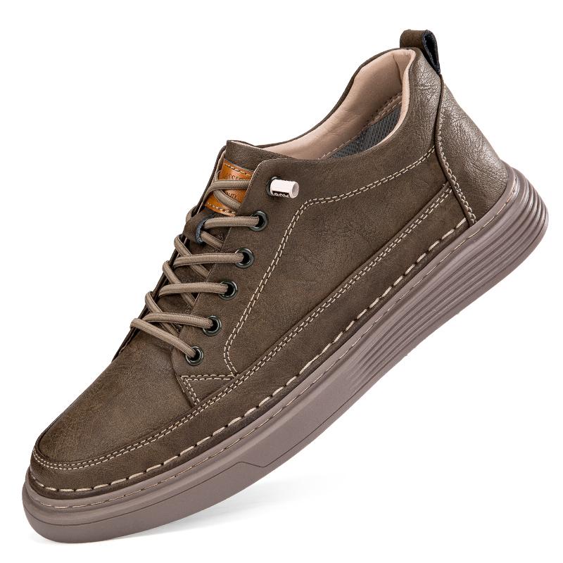 New Male Comfortable Skate Shoe 2024 Genuine Leather Fashion Casual Shoes Men Classic Hollow Out Mens Sneakers Luxe Men Shoe