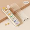 Portable Sevenday Plastic Medication Organizer With Sealed Compartments For Travel And Daily Use
