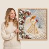 DIY Weihnachts Perlen Diamantmalerei Kunst-Set - Weihnachtlicher Erzengel Feiertags-Zuhause Bastelarbeit 3D Kunstwerk