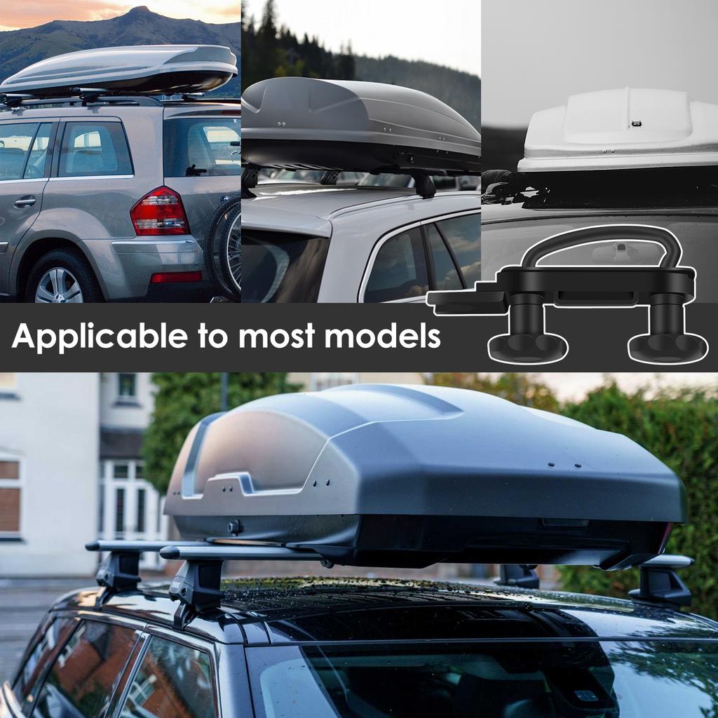 1Set Roof Box Mounting Fitting Kit Heavy Duty Roof Box U-Bolt Clamp Kit Universal Roof Rack Bracket Kit Car Mounting Accessories