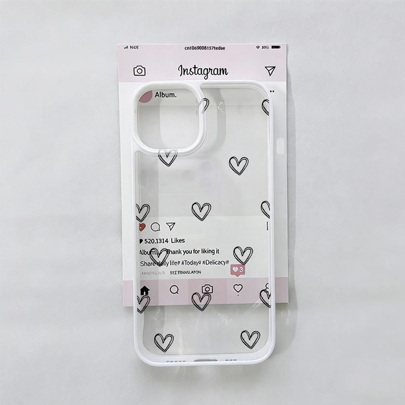 

Чехол с розовым узором в виде сердец для IPHONE 17 Air 16 Pro Max 15 14 13 12 11 PRO Plus 7 8 Plus XR X XS MAX Акриловые прозрачные чехлы для телефона iPhone 16 Pro