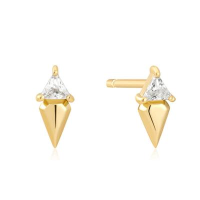 Boucles d'oreilles Triangle Zirconia Cubique Argent 925 / Ear Jacket ANIA HAIE E059-04G