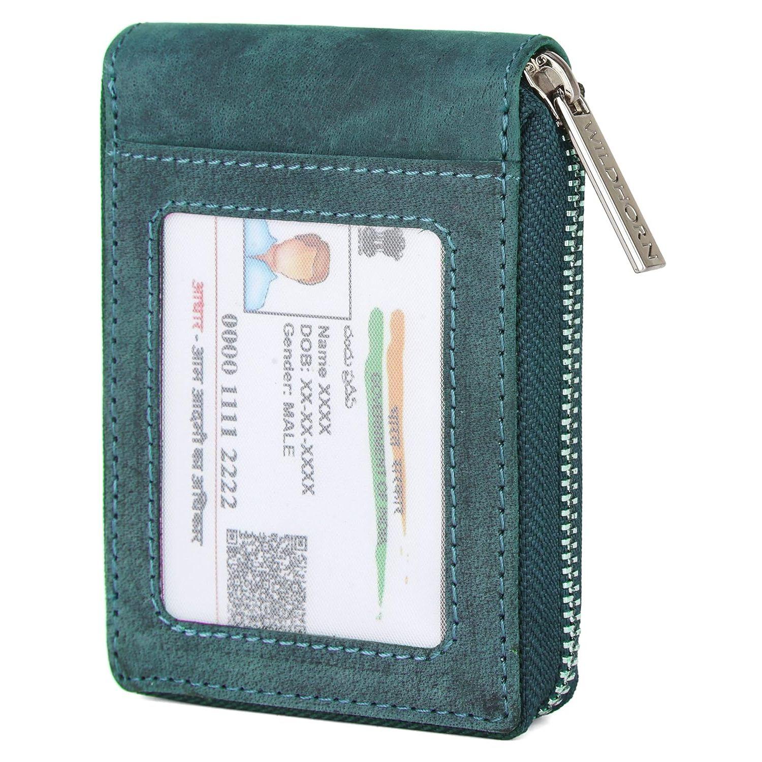 Кожаный кошелек с блокировкой RFID для мужчин | Вертикальный держатель для кредитных — фото 2