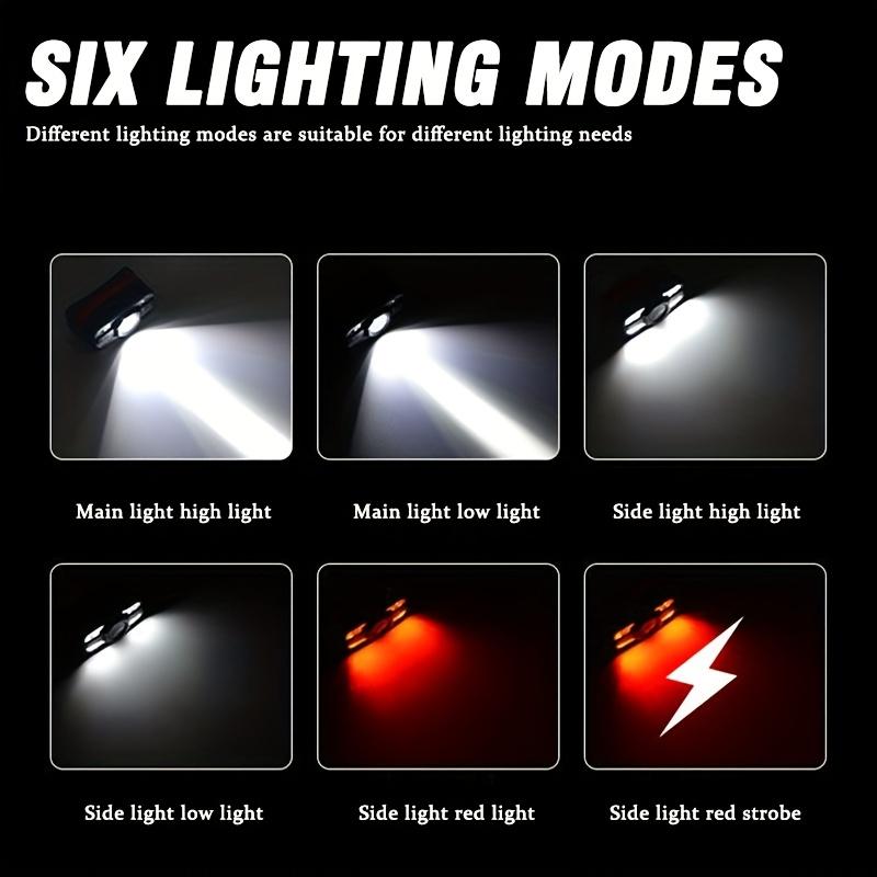 Motion Sensor LED Headlight, Rechargeable,6 Modes Portable Headlight,adjustable Lamp Head,running,camping, Barbecue,fishing,emergency Lighting