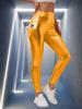 Yoga Leggings High-waisted Gold-embossed Solid-colour Casual Trousers Pencil Trousers Tight-fitting Trousers