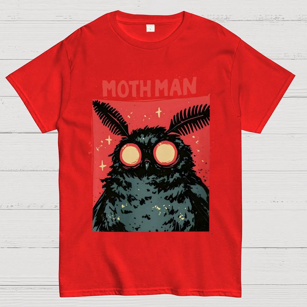Cryptid Mothman Unisex 100% Cotton Summer Casual Cool Loose T-Shirt