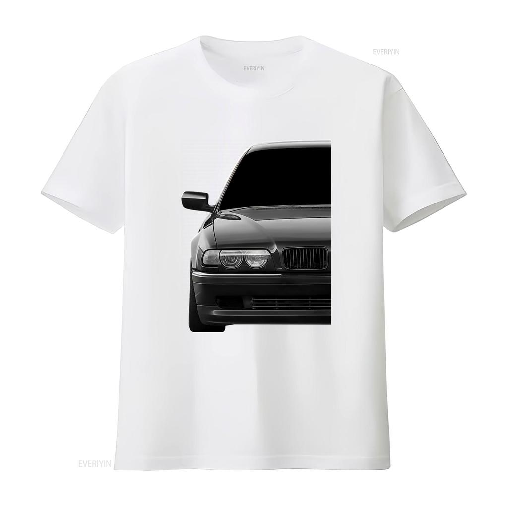 E38 750 Classic Retro Automotive Maglietta Uomo Design Vista Frontale a Metà vintage Lavato abbigliamento firmato homme grafica Elastica