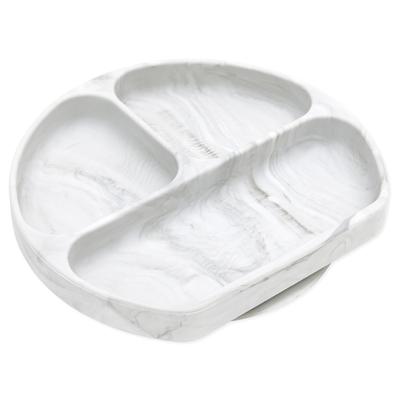 Bumkins Silikonteller mit Saugnapf Japanisch 6 Monate Grau Marmor [Originalprodukt] GD-MRB