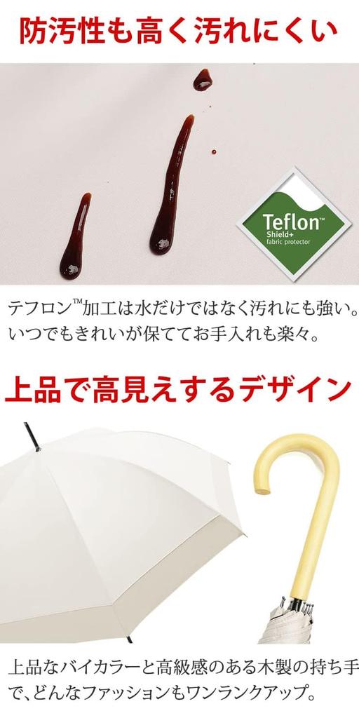Sun Fully Long Rain and 8 Black Coating Blocks Reflected Heat Shielding down to degrees Teflon Large 102cm [Radweather] Umbrella, Sun-Blocking,