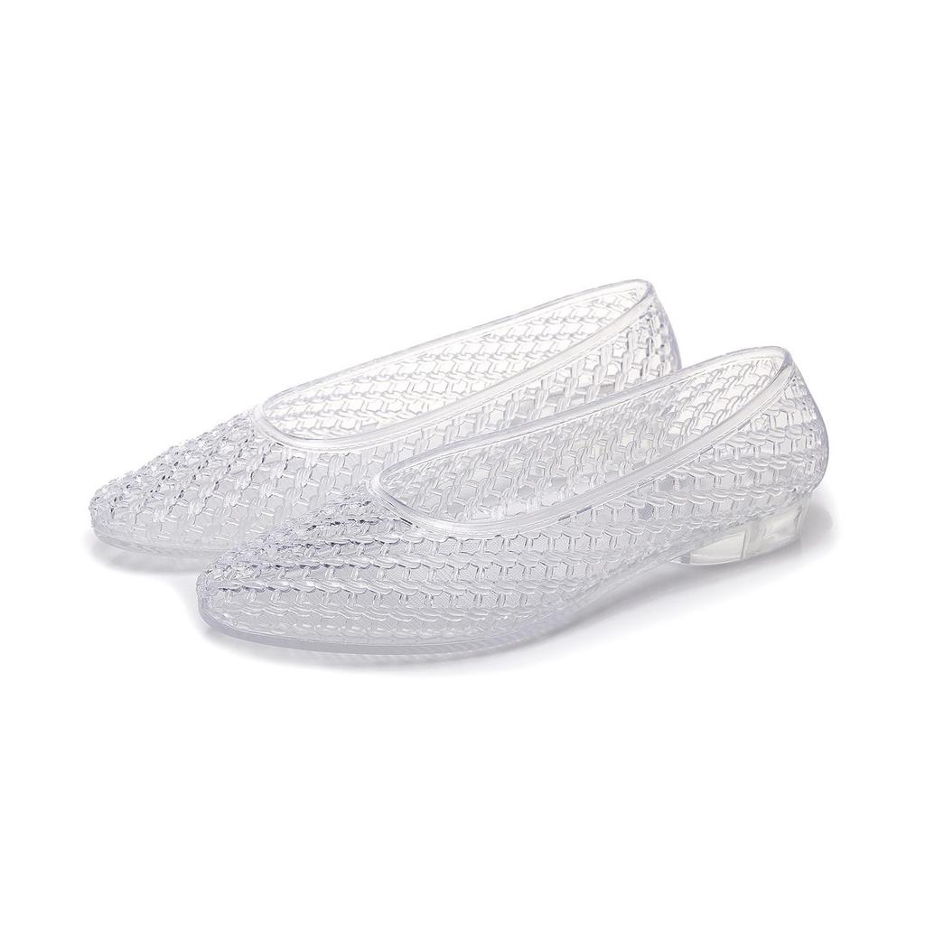 Korean Shallow Mesh Slip-On Women's Transparent Casual Sandals