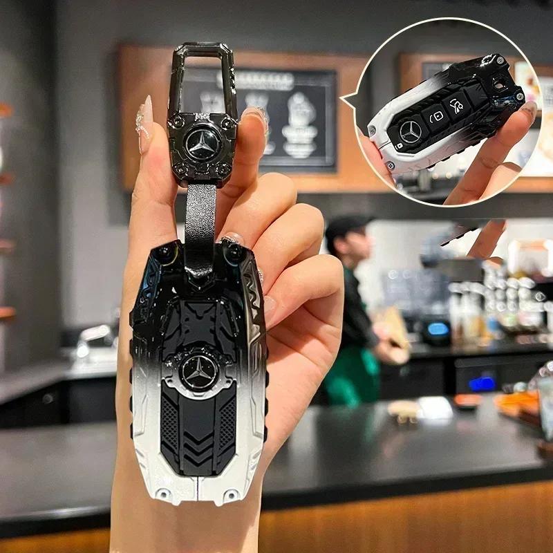 Car Key Case Cover Shell Holder Protector Bag For Mercedes Benz 2022 C S Class W206 W223 S350 C260 C300 S400 S450 S500 Accessory