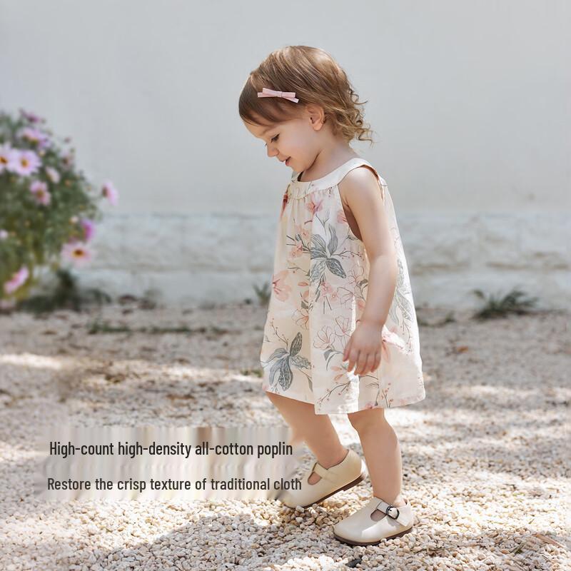 Babylove Girls' Chinese Style Pure Cotton Halter Dress