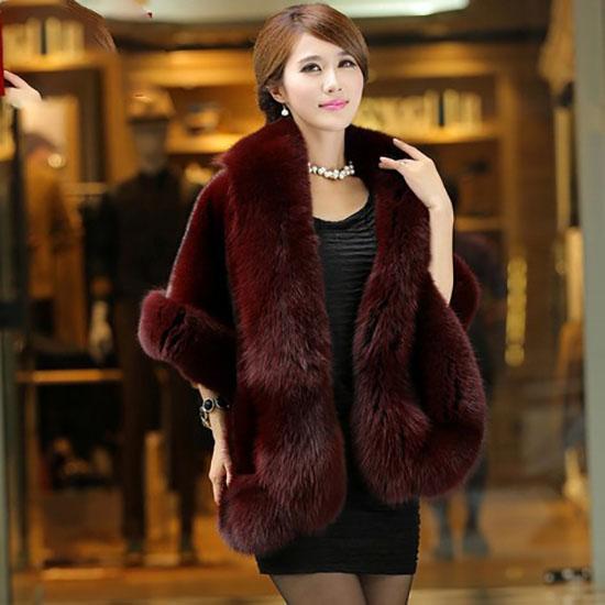 Imitace norka Dámský šál s límcem z umělé kožešiny Šátek Plášť Norkový kožich Svatební šaty Vlasatý Velká šála Pelerína Krátký kabát