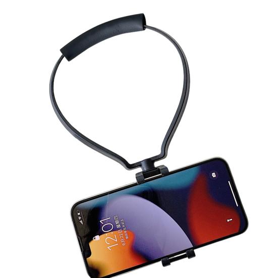 Mobile Phone Halter Neck Holder 360 Degrees Rotatable Stand Hands-Free Phone Holder Universal Portable Tripod for Phone