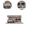 1/64 Scale Model Car Display Toy Storage with 2 Figures Micro Landscape Scenario Decorative
