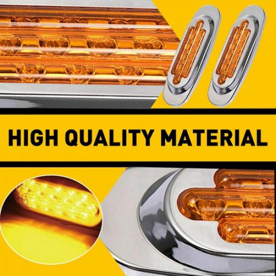 Amber LED Clearance 2X Side Lights Lamp Trailer Marker Caravan Truck Lorry RV