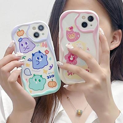 Θήκη Σιλικόνης για Samsung A54 A24 A14 Realme 10 11 Tecno Spark 10C Oppo Reno 8T Funda με Βαμμένο Κινούμενο Γραφικό Κάλυμμα Bear Monster από Μαλακή TPU Προφυλακτήρα
