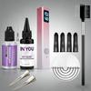 Kit Profesional de Instrumente cu Adeziv UV pentru Păr cu Lampă cu Polimerizare Rapidă, Adeziv Transparent și Remover pentru Extensii de Păr, Gene și Peruci