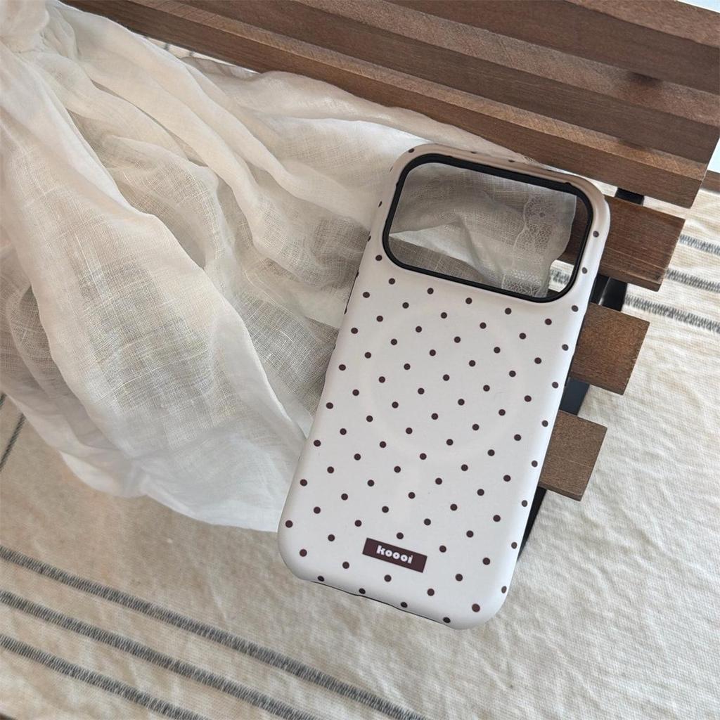 Frosted Polka Dot Anti-drop Phone Case for iPhone 14/13, Apple 17/16/15 PROMAX