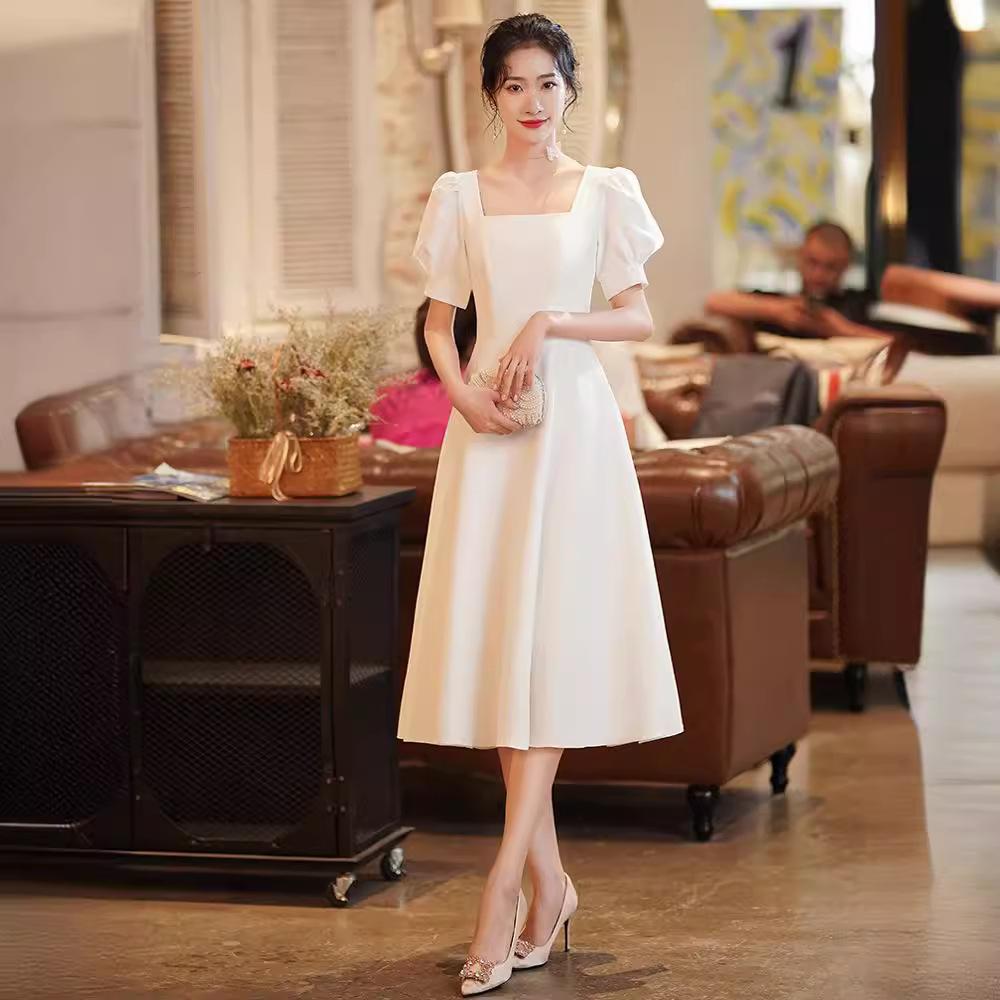 Evening dress women's new summer models can usually wear socialite banquet dresses to get a certificate to register for engagement medium