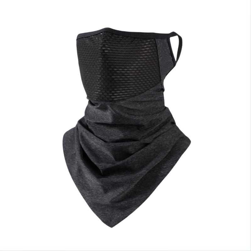 Ice Silk Sun Protection Face Mask with Extended Ear Loops for Summer Outdoor Activities
