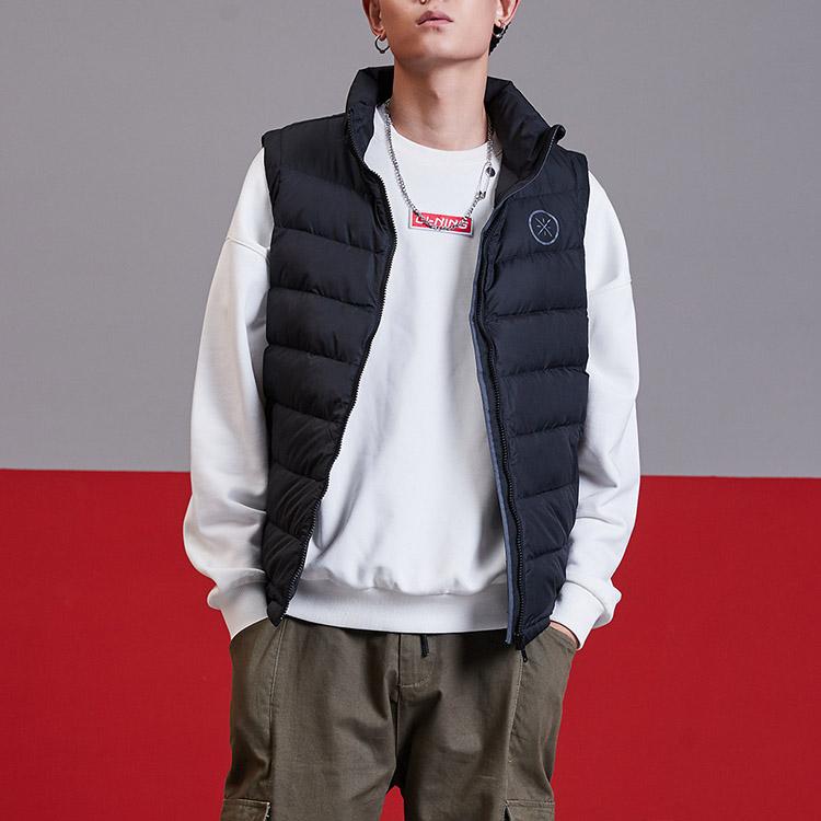 Li-Ning Sports Basketball Series Warm Down Vest Men Vests Black AMRN033-2