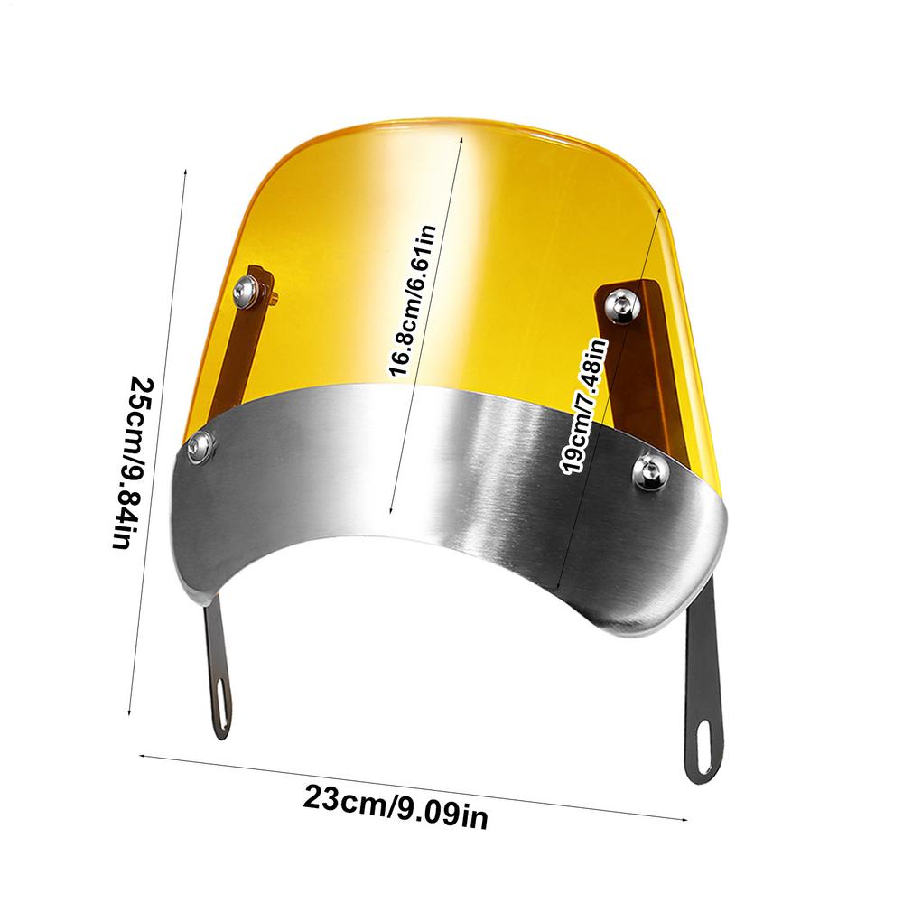 

Расширитель ветрового стекла мотоцикла Ретро ветровое стекло на руль мотоцикла Автомобильный боковой обтекатель для скутера Спортивный мотоцикл жёлтый
