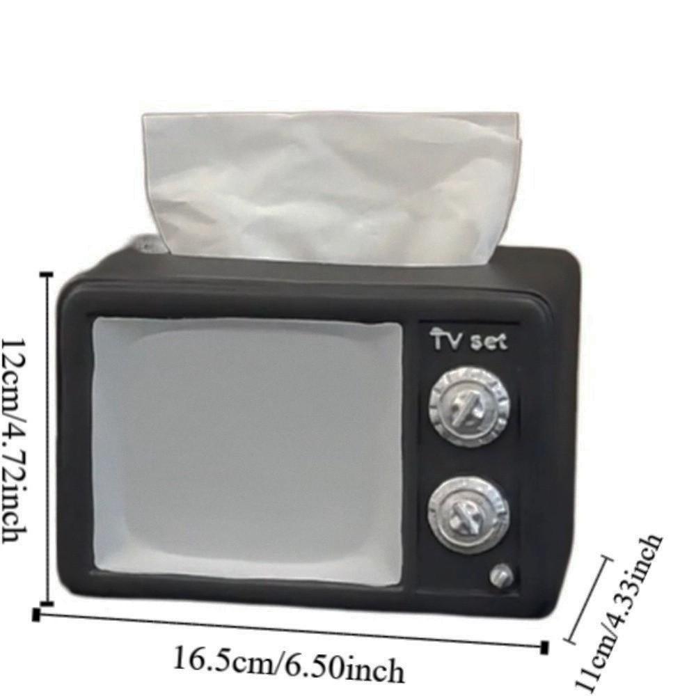 Anti Drop Vintage TV Tissue Storage Box Decorative Vintage TV Model Toy  Children/Kids