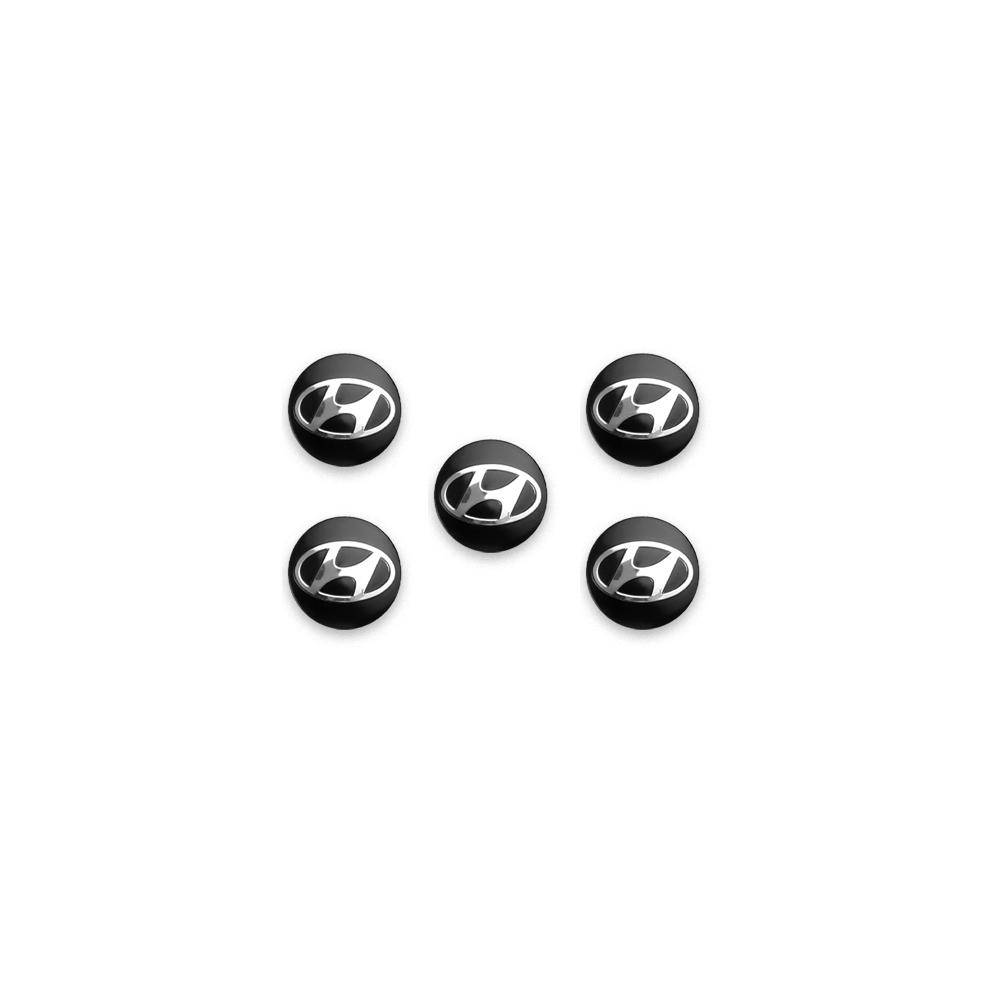 2/5/10PCS 14MM 3D Aluminum Car Key Shell Stickers For Hyundai Accent Elantra Tucson Azera GDI i20 i30 Auto Key Remote Fob Decals C1