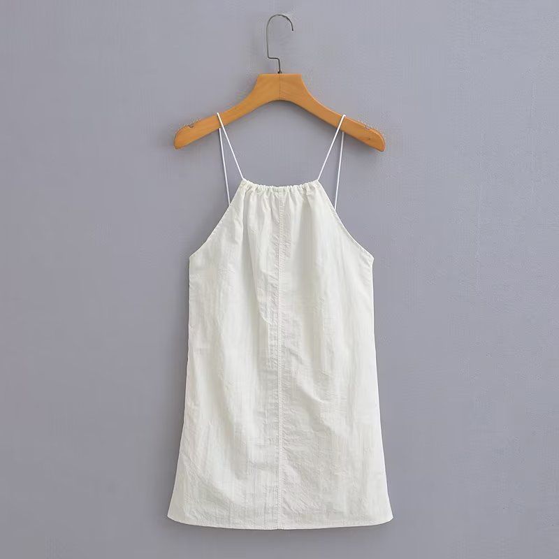 

Women s New Sexy White Nylon Dress Halterneck White L