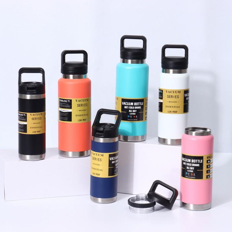 Stainless Steel Vacuum Insulated Travel Mug With Handle 600ml 800ml 1000ml Outdoor Camping Gym Office