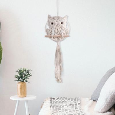 Bohemian Wandteppich Dekor Eule Macrame Hängen Vogel Kunst Akzente Hause Boho Dekore für