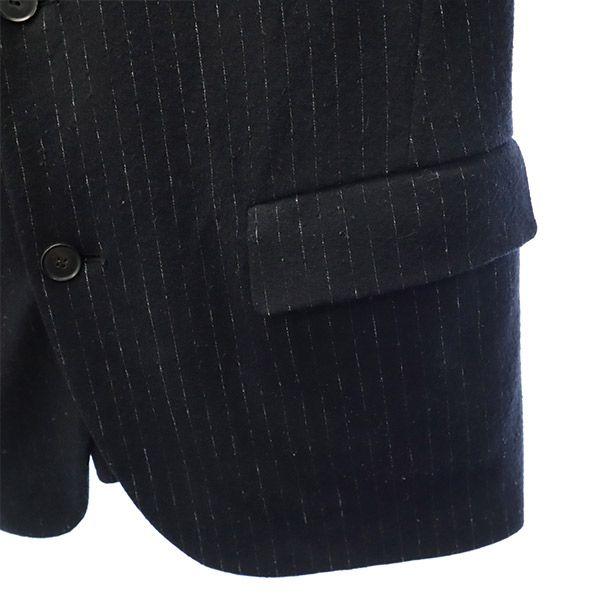 08sircus wool blend stripe tailored jacket 2/48 black Men's Used