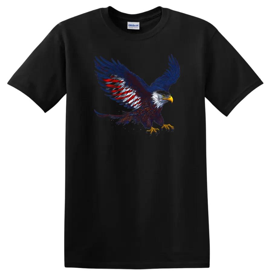 Eagle American Flag T Shirt Patriotic Bird Design Graphic Artwork Tee