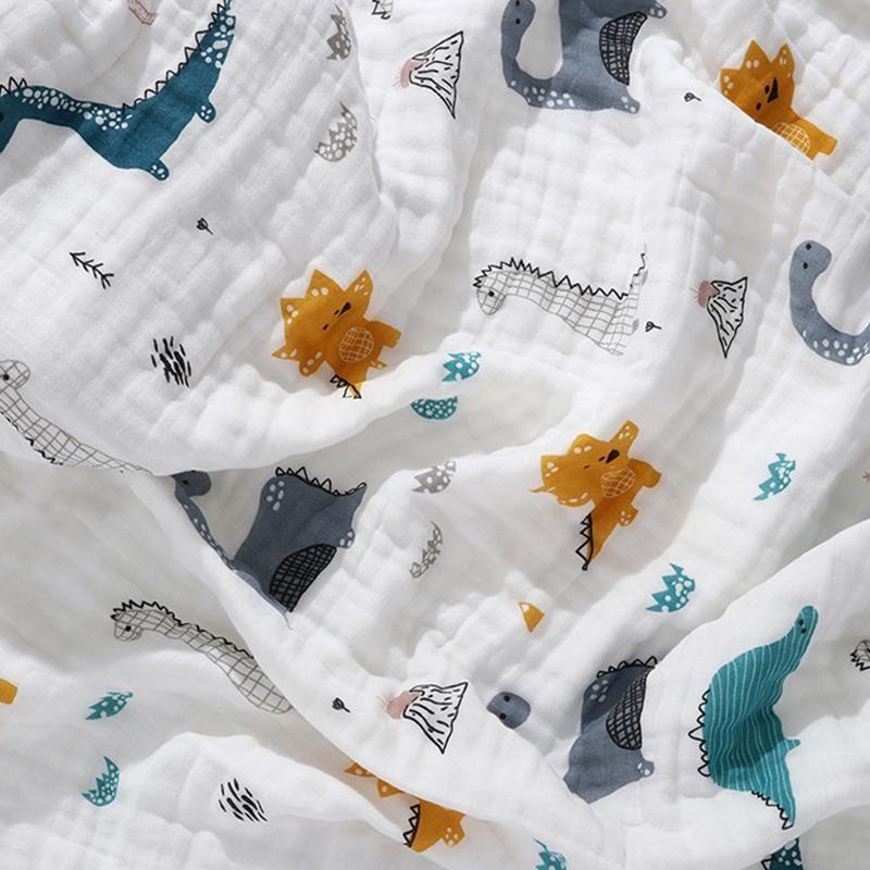 Baumwoll-Babydecken Neugeborene 6-lagige Musselin-Baumwollgaze Weiche Saugfähige Pucktücher Baby für Betten Duschtuch