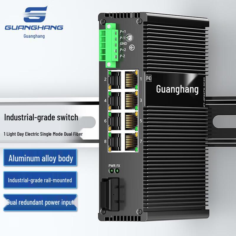 Guanghang Unmanaged Industrial Fiber Optic Transceiver