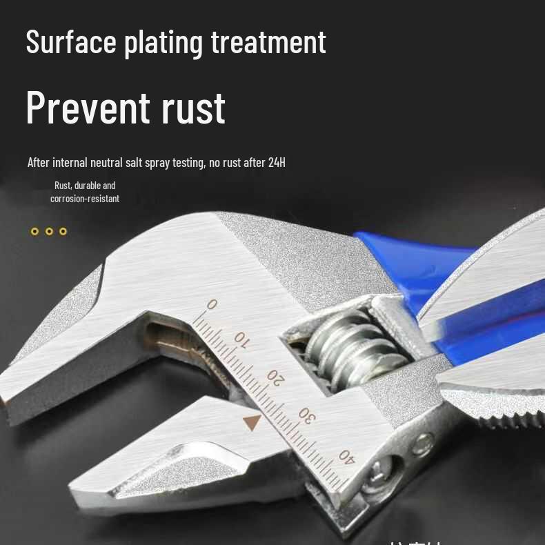 Multifunction Large Opening Adjustable Short Handle Plumbing Wrench