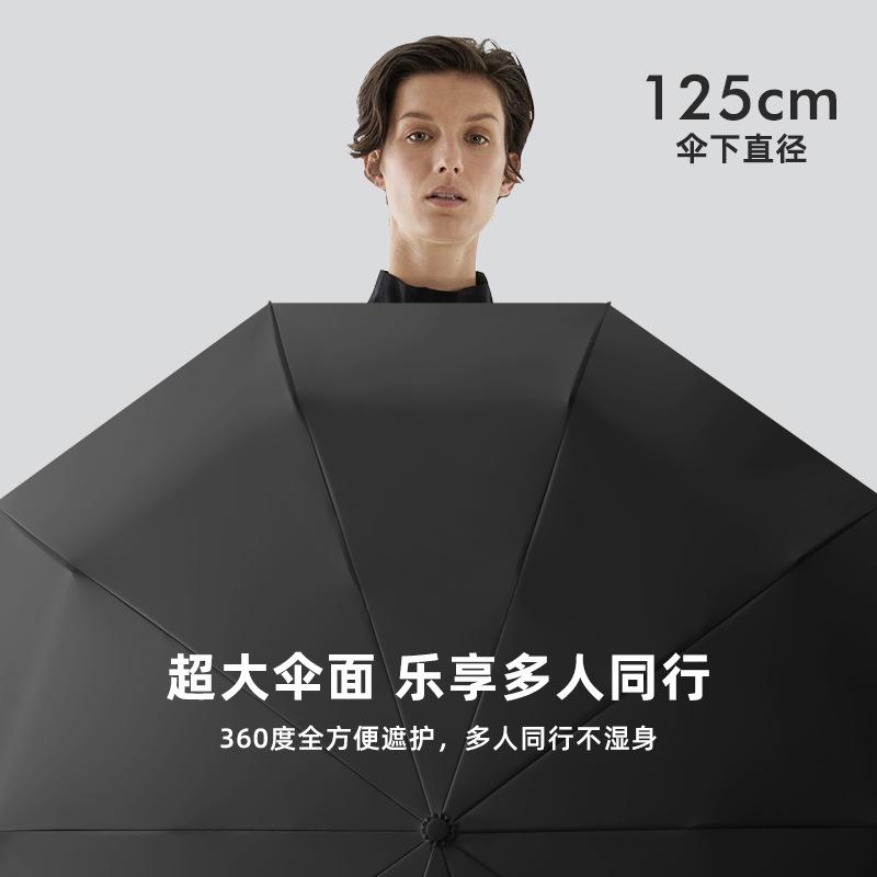 Fully automatic folding umbrella oversized sunshade men's reinforced thickened and strong wind and rain resistant women's sun umbrella
