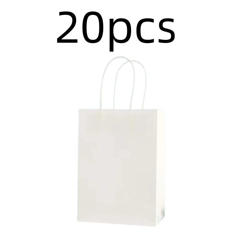 Candy Colorful Shopping Bags 10PCS Kraft Paper Gift Candy Bag Colored Hand-held Paper Bags Wedding Party Decoration Gift