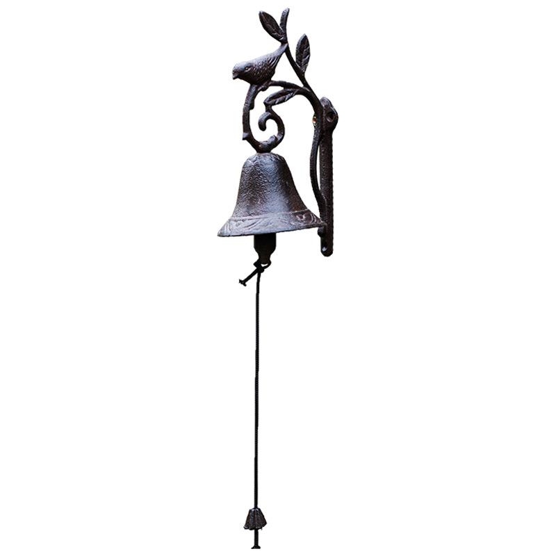Cast Iron Branch Bird Hand-operated Doorbell Not Easy Rust Villa Courtyard Decoration Retro Garden Sundries Accessories