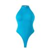 Women's Sleeveless Round Neck Bodysuit with Button Tights - T-Shaped Body Shaper
