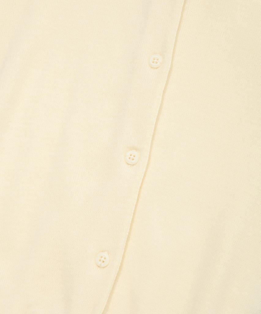 COVERNAT WOMAN Basic Round Wool Knit Cardigan Ivory