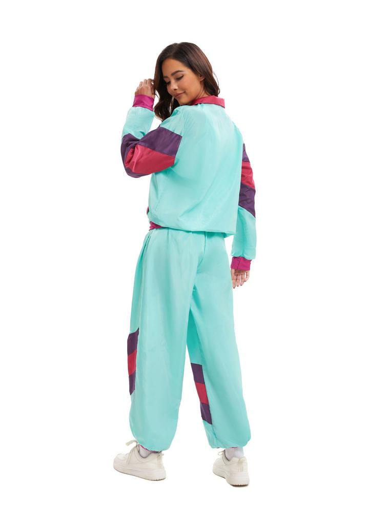 Damen Retro 70er Disco Sportbekleidung für Bühnenauftritte