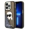 Etui Do iPhone 14 Pro Karl Lagerfeld Glitter Karl Head Czarne