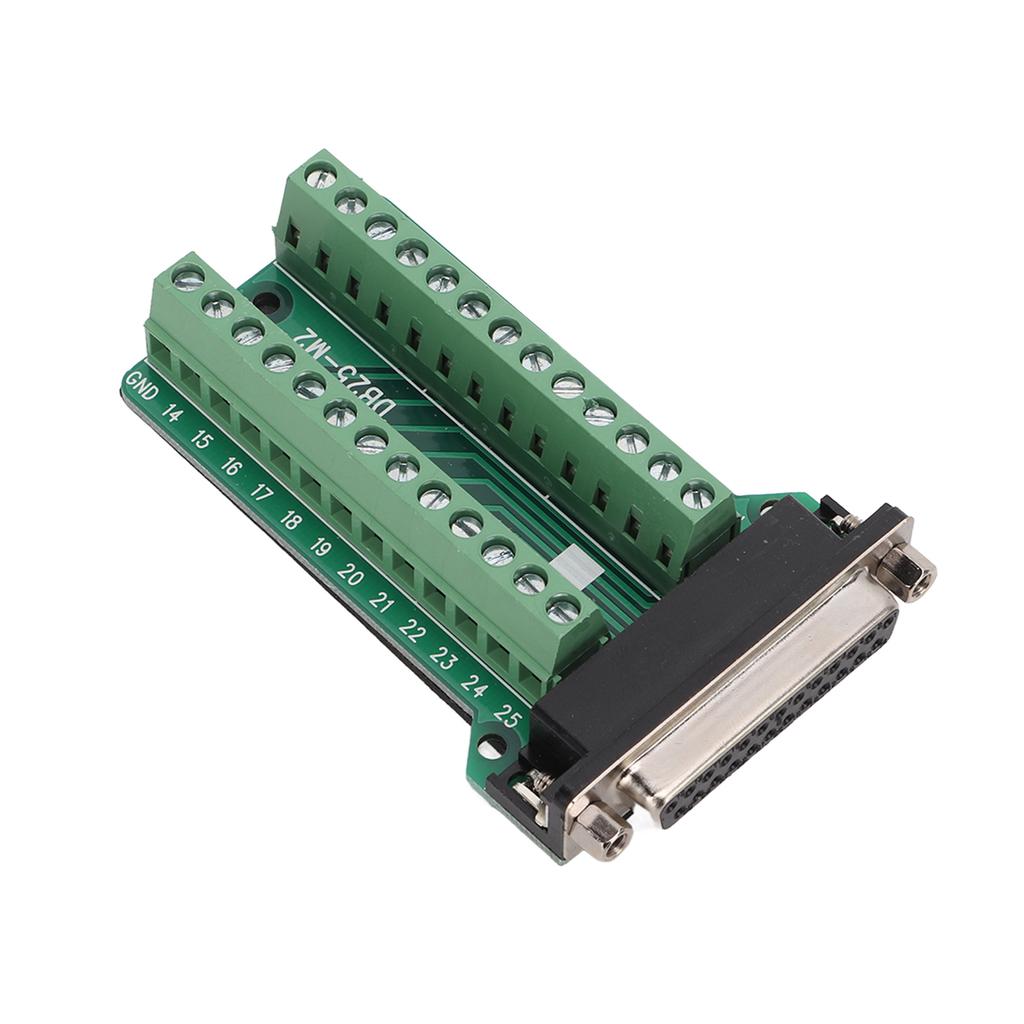 25Pin Terminal Block Connector Signal Module Screw Type PCB Terminal Board for Communication DebuggingDB25‑M2 Female