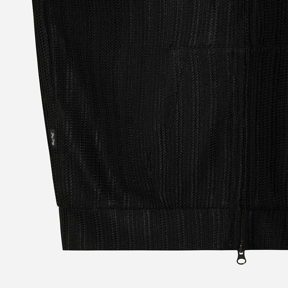 DOD Crochet Zip-Up Hoodie (Black)