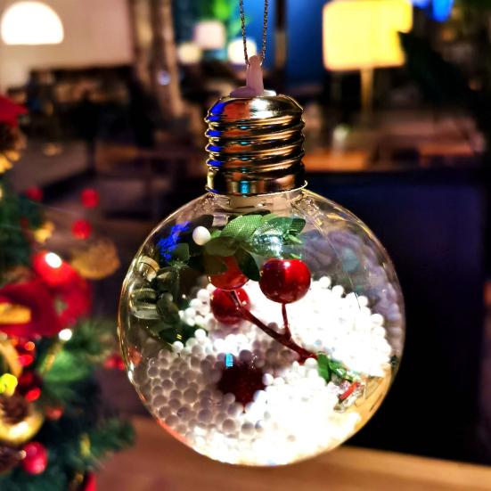 Julepynt LED Lyskuler Mykt Ambient Lys Knusesikker PVC Julelys Festlig Opplyst Kule