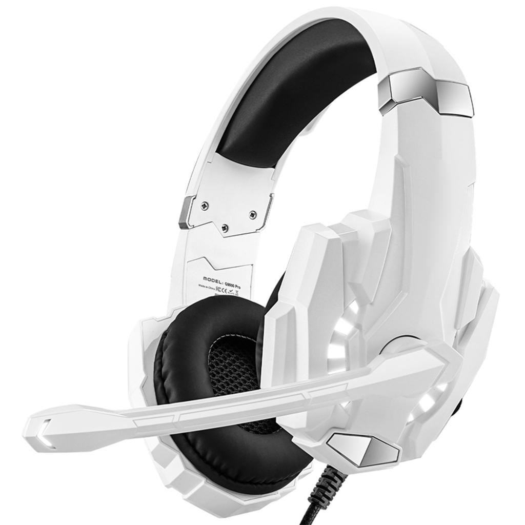 3.5mm Gaming Headphone, Over Ear Game Headset, Noise Cancellation Earphone with Mic, LED Light, Volume Control for Laptop, Tablet, Mobile Phones, Desk
